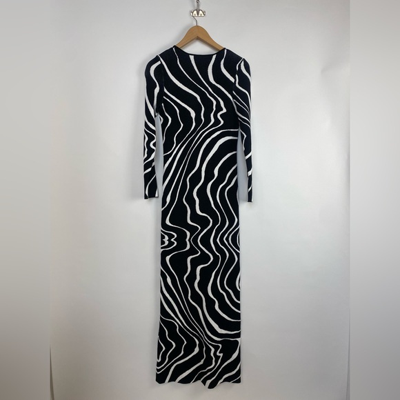 Tove Studio Nika Long Sleeve Knit Maxi Dress Abstract Swirl size FR‎ 36/ US 4 - Picture 7 of 14